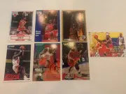 (7) 1990 1991 1992 1993 1994 1995 1996 1997 Fleer Michael Jordan Base Lot