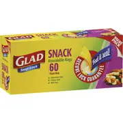 Glad Resealable Snack Bags 60 pack