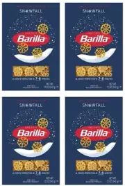 Barilla Snowfall Pasta Limited Edition 12 oz Lot of 4