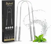 Stylonik Tongue Scrapper for Kids and Adults - For good breath and Oral hygiene - 100% Stainless Steel Tongue Cleaner (Kids - Pack of 2)