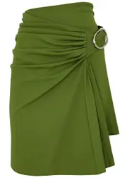 Rabanne Ruched Draped Mini Wrap Skirt - Green - 38 (UK10 / S) 38 (UK10 / S)