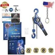 5FT Lever Block Chain Puller Hoist - 1650LBS Lift Capacity, Ergonomic Design