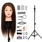 Neverland Beauty 22 Inch Mannequin Head 50% Human Hair with Tripod Stand Clamp