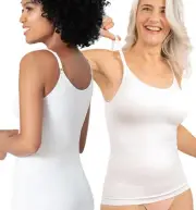 Womens Tops - Scoop Neck Cami Body Shaper for Women