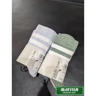 南🔥2023 5月 ADIDAS 3-STRIPES 中筒襪 3雙入 漸層 羅紋 綠白粉IC1280 灰紫HT3464