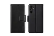 ZUSLAB Galaxy A13 4G Case, Hanman Leather Wallet Card Cover Case for Samsung (2022) - Black