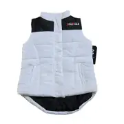 ROCKWEAR Girls White Black Sleeveless Zipper Vest Jacket SIZE 5 NWT