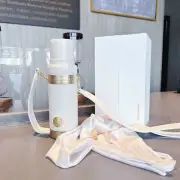 2022 China Starbucks Sakura 20oz White SS Vacuum Cup & Silk scarf Gift Box