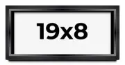 19x8 Shadow Box Frame Black | 1.25 inches Deep Real Wood Contemporary Shadowbox