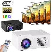 Portable 1080P HD Mini Projector Home Theater Movie Multimedia Video 2 LCD Supp