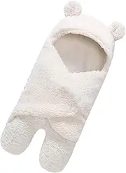 MERRYHAPY Newborn Baby Sleeping Bag Warm Fleece Split Leg Swaddle Wrap Sleep Bag