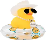 wonuu Cowboy Pink Car Accessories Rubber Ducks Dashboard Decorations Rubber Duck Pink Accessories Duck Car Accessories Dashboard Duck Car Decorations Car Ducks for Dashboard, Giant Pearl