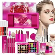 Make up Kit - Face Eye Makeup Set | Everyday Cosmetics with Brush, Lipstick Mascara and Blush for Friends, Family, Classmates