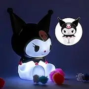 Blue Sky Studios Hello Kitty Character Light, Touch-Controlled Lamp for Girls Bedroom, Cute Kawaii Desk Decor, Collectible Merch Gift - Kuromi