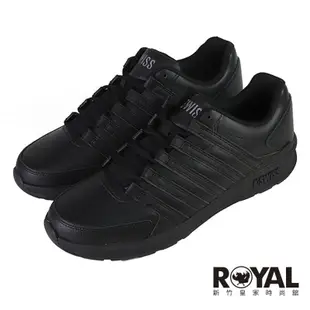 K-swiss Vista 黑色 皮質 休閒運動鞋 男款 NO.B1912【新竹皇家 07000-001】