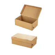 20pcs Kraft Paper Shoe Boxes Clamshell Storage Box for Men Women Shoes Organizer