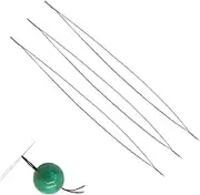 Large Eye Beading Needles | Large Eye Needles - Big Eye Beading Needles Long Straight Beading Thread Needles with Needle Bottle Generic