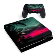 PS4 Pro Console Skins Decal Wrap ONLY - Ocean sunset Pink sky