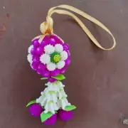 GARLAND CLAY AMARANTH CROWN FLOWER DELICATE CRAFTED BUDDHA WORSHIP LOVE #2