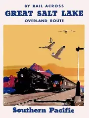 3589.Great Salt Lake southern pacific railroad POSTER.Home School art d_cor