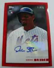 2018 Topps On Demand Rookie Year In Review Dominic Smith Red Auto #d 21/25