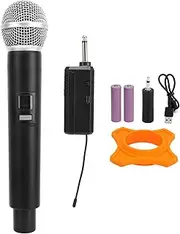 Ultra High Frequency Microphone, Metal Dynamic Handheld Cardioid Condenser Mic, for Stage Performance, Live Streaming, Recording Studio