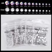 Professional Nail Art Rhinestones DIY Round Beads Flatback Glass Charms Gems