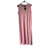 ATM Anthony Tomas NWT Ballet Pink Slubbed Cotton Jersey Swing Midi Dress