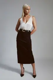 arco cargo maxi skirt in black