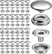100pcs Stainless Steel Fastener Snap Press Stud Cap Button Marine Boat Canvas