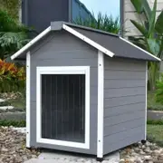 PawHub Medium Pet Dog Kennel Timber House Cabin Shelter Wooden Log Box