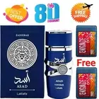 Lattafa Asad Zanzibar 3.4 Oz Perfume For Men EDP With Free 2 Pocket Spray