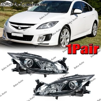 LH&RH Xenon Front Headlight For Mazda 6 GH 2007 2008-2013 Front HeadLamp No Bulb