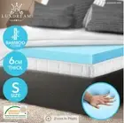 6 CM Single Size Bamboo Cool Gel Memory Foam Mattress Topper Underlay Cover