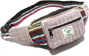 [Generisch] Himalayan Hemp Bum Bag, Each Belt Bag Unique with Style, Sustainable Hip Bag Made from Hemp, Handmade in Nepal