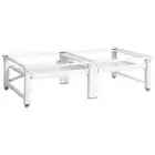 Washing Machine & Dryer Laundry Pedestal Elevated Stand w/ Storage Pullout Shelf