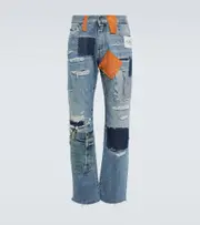 [Dolce & Gabbana] Dolce & Gabbana Patchwork straight jeans UK 30 blue