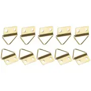 24mm x 18mm Triangle Ring Picture Hangers Frames Hanging Hooks 100 Pcs - Golden