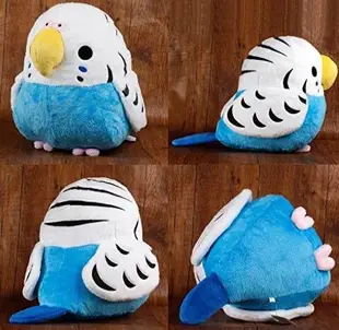 日本進口 可愛鸚鵡娃娃 鸚鵡造型玩偶30公分 絨毛娃娃藍色鸚鵡 超萌鸚鵡公仔抱枕 禮物 2581A