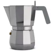 NEW Alessi Moka Espresso Metallic Grey 6 Cups