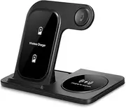TEHAUX One Foldable Wireless Charging Station Fast Charging for Phones Earbuds Smartwatches Safe Design with Multiple Protections Travel Friendly Portable Charger Wide Compatibility