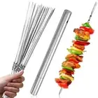 Metal BBQ Skewers Grilling Skewers Set Stainless Steel BBQ Skewers BBQ Sticks