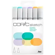 Copic Sketch Marker Set Pastels 6 Pack
