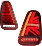 Car Rear Light Assemblies LED Tail Light with Brake Reverse Amber Turn Signal for BMW Mini Cooper R50 R52 R53 2001-2007 Trailer Lights(2PCS Red)