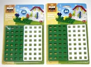 Lot 2 pkgs PLUS PLUS Big Green & White 3"x6.5" BASEPLATE DUO Building 2D 3D NIP