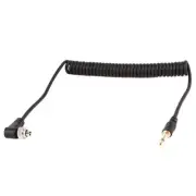 3.5mm to Male PC Flash Sync Cable Screw Lock for Trigger Studio LighNN