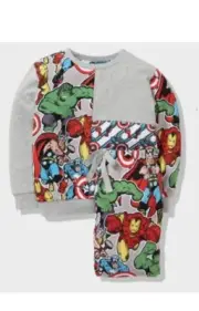 NEW PETER ALEXANDER MARVEL PJ SET SIZE Kids14 Long Sleeves , LONG PANTS &pj Bag