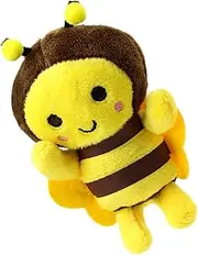 SOLUSTRE Mini Plush Bee Keychain Adorable Soft Doll Pendant for Showers and Birthday Parties Engaging Stimulate Tactile and Visual Senses Convenient Hanging for Easy