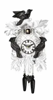 Quartz Cuckoo Clock 5 leaves, 3 birds EN 632/20 Q NEW