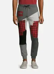 PRPS Men's Patchwork Cotton-Blend Jogger Pants